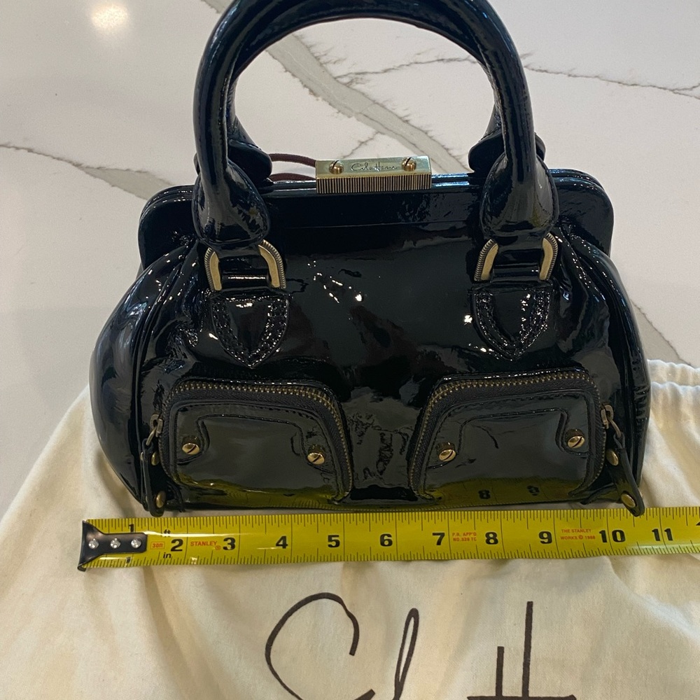 Cole Haan Black Patent Leather Handle Purse - Picture 11 of 13